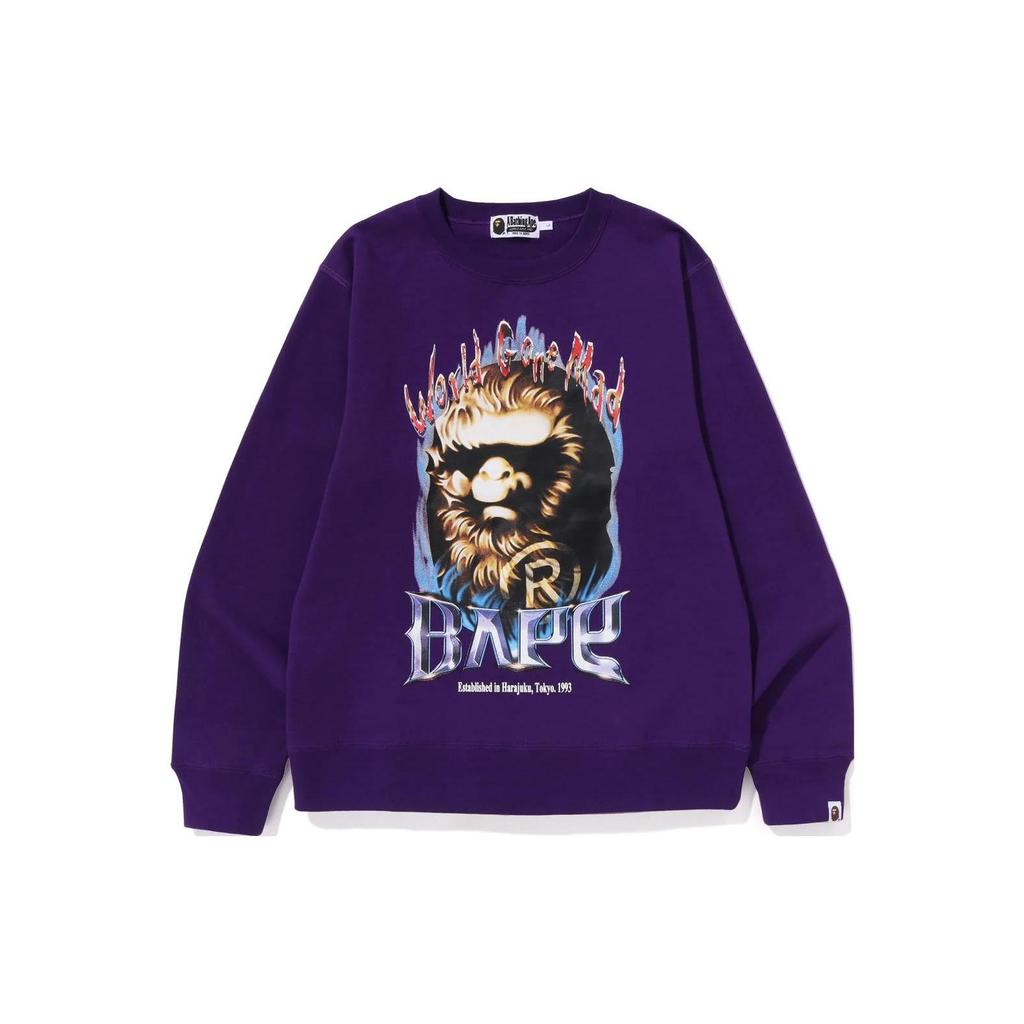 Bape Графический свитшот с головой обезьяны 1J30-113-014