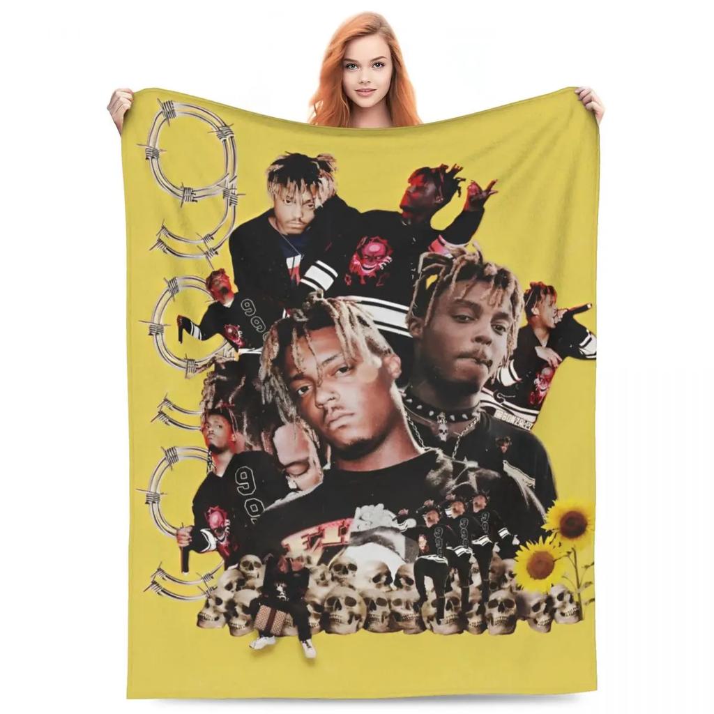 Juice Music Wrld Fuzzy Blankets The Party Never Ends Funny Throw Blanket for Sofa Bedding Lounge 200x150cm