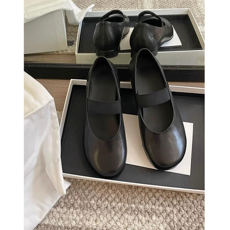 Черные одинарные туфли женские плоские французские ретро мягкая подошва туфли бабушки универсальные с мелким вырезом балетки Мэри Джейн одинарные туфли