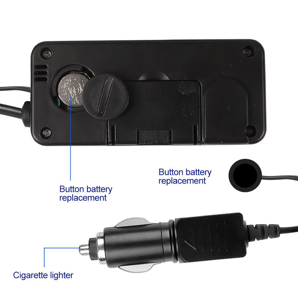 Мини ЖК-цифровой термометр для помещения/улицы с синей подсветкой для использования в автомобиле