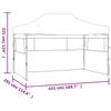 Folding Tent with 3 Side Panels 3 x 4.5 m Cream
