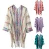 Tassel Shawl Outer Match Female Ethnic Style Qinghai Xinjiang Tibet Yunnan Travel Wear Cloak Color Cape Coat