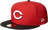 New Era MLB ACPERF Cincinnati Reds Road Size 17J Team Size Cap, (11449382), Unisex, Colors, 7.1/4