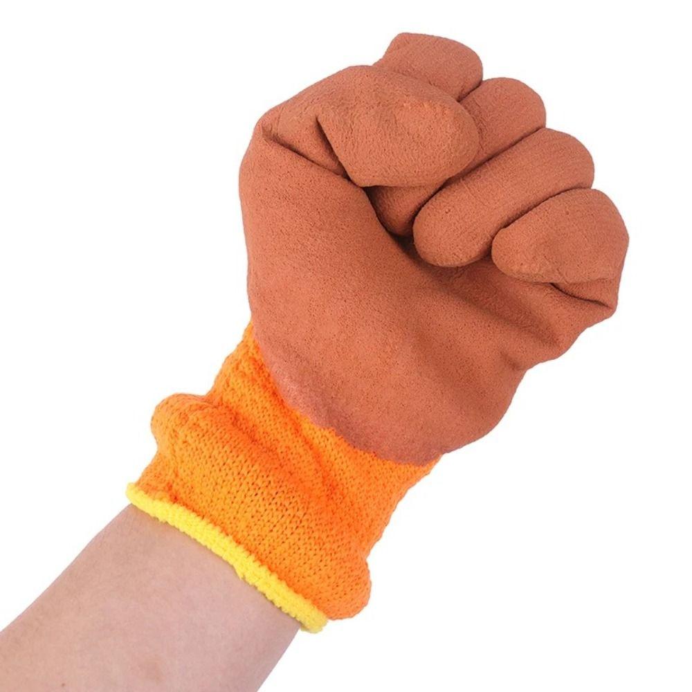 1 Pair Yellow Work Gloves Nitrile Pet Glove Safety Suppliers Protective Glove Work