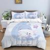 Moon Little Animal Sleep Print Digital Print Polyester Bedding Sets, Girl'S Cover, Duvet Cover Set For Teens, Cover Pillowcase