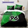 Hannover 96 Custom Name Pattern Bedding,Quilt Set Quilt Cover Pillowcase Home Birthday Gift(1 * duvet cover + 2 * pillowcase, without core)