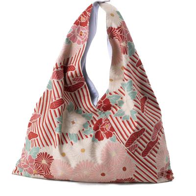 Сумка Furoshiki с японским узором Flower Eco Sub Tote в стиле кимоно юката Уважение к пожилым Подарок на день рождения [Noren] (Восточная сумка/Ретро - Красный) Сумка, Сумка,