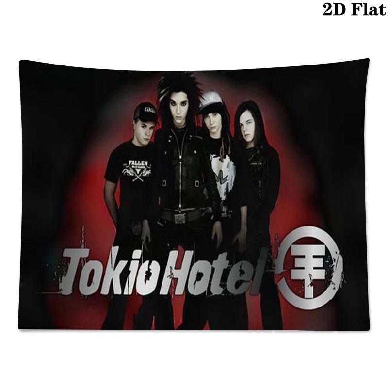 Настенный гобелен Tokio Hotel Эстетичный настенный подвес Печатная ткань Одеяло Декоративные гобелены для спальни гостиной Домашний декор