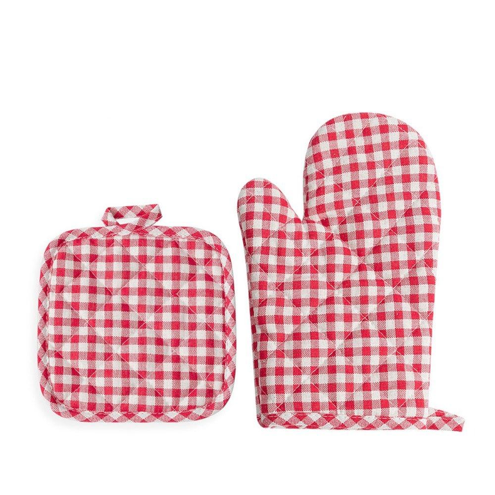 2 pcs Heat-Resistant Oven Gloves Cotton Lining Insulated Glove Multi-purpose Baking Oven Mitts BBQ