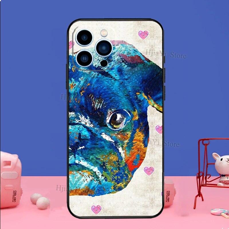Чехол для телефона с собакой-мопсом для iPhone Samsung Galaxy Redmi Xiaomi Oppo OnePlus Note SA 7 8 9 10 11 12 13 14 20 21 22 23 53 54 Pro Max Plus Ultra TPU Soft