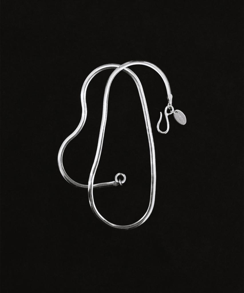 Marta 925 Silver. Snake Necklace_M