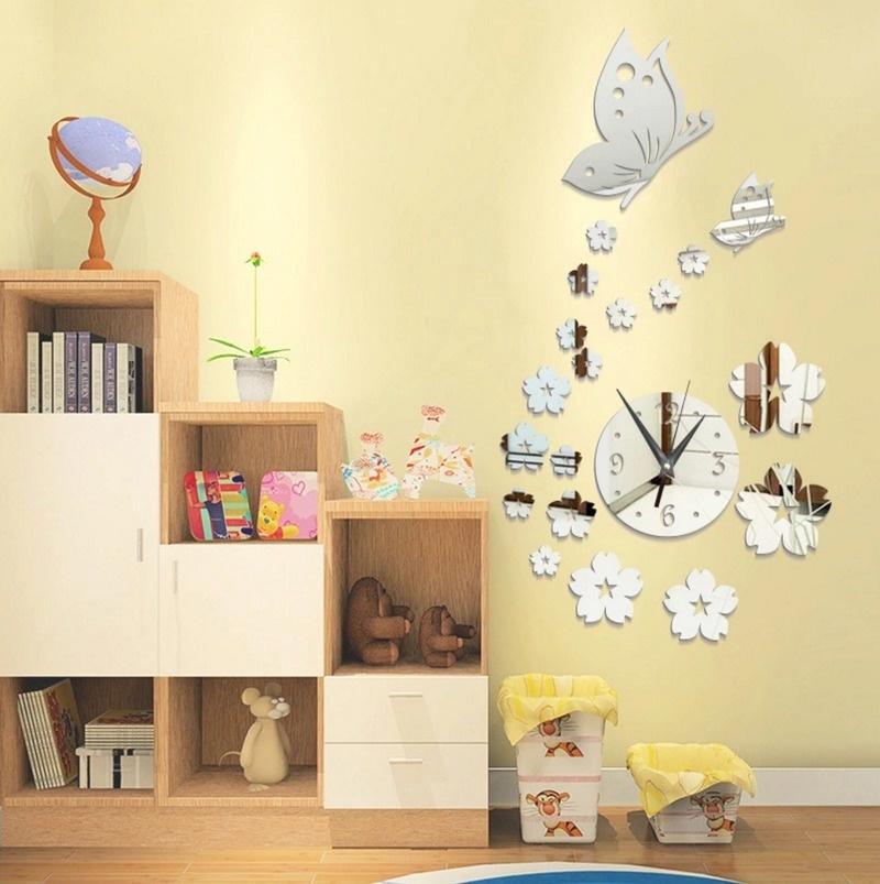 Новые модные настенные часы, зеркало, 3d Diy, креативное зеркало, стерео акриловое украшение для гостиной, спальни