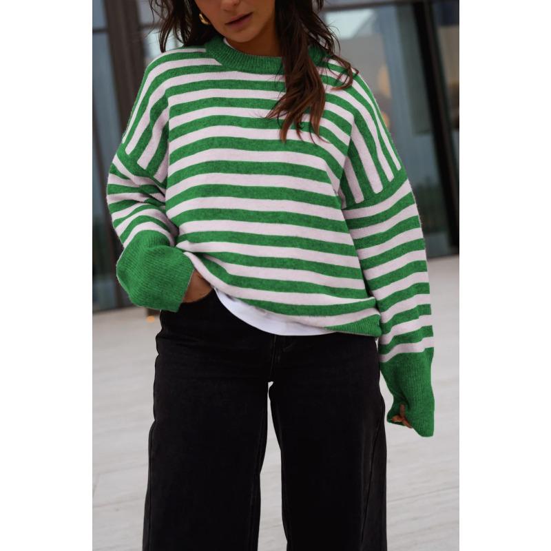 DICFY Women's Fashion Casual Long Sleeve Autumn Winter Loose Sweaters