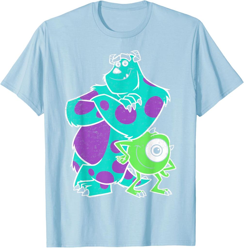 Hot Fashion Unisex Pixar Monsters University Sulley & Mike Best Buds T-Shirt S-4XL Four Seasons Gift