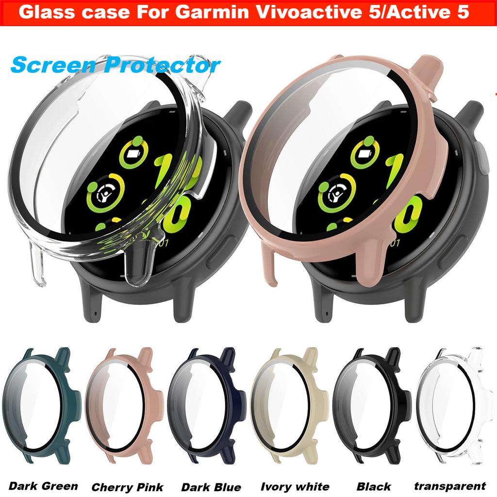Tempered Glass Case For Garmin Vivoactive 5 Smart Watch Case Screen Protector For Garmin Vivoactive5 Cover Shell Accessories