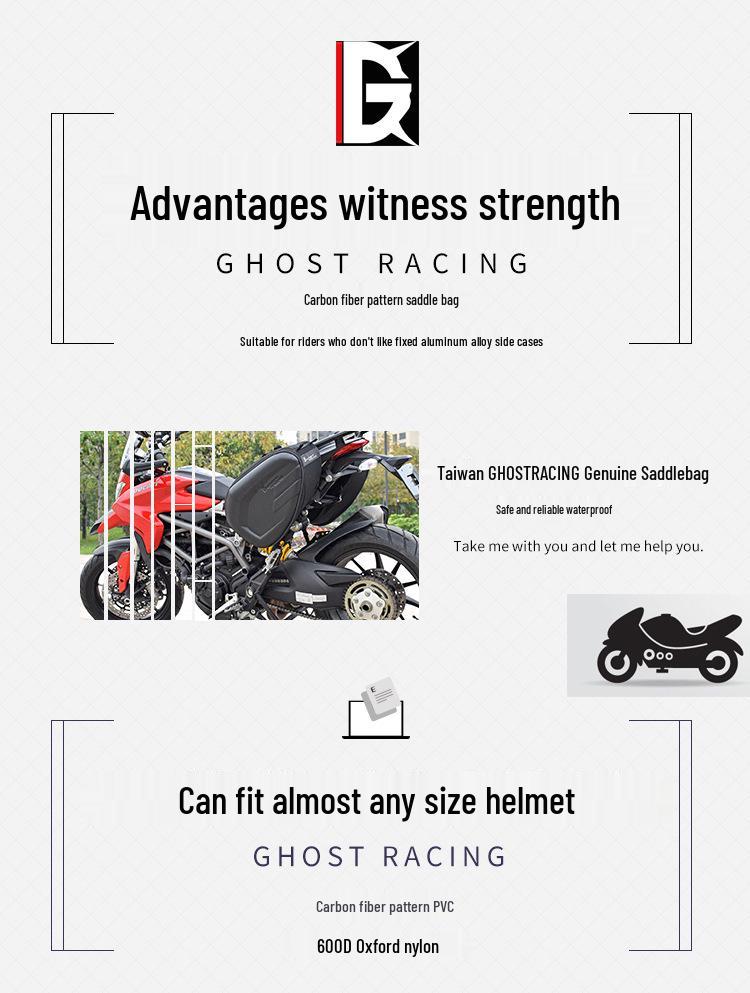 Devil Race Large-Capacity Motorcycle Helmet Backpack & Saddle Bag for Commuters