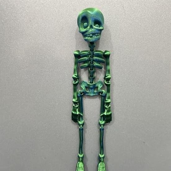 1/6Pcs Poseable Skeleton Refrigerator Magnet Halloween 3D Movable Joints Skeleton Articulated Skeleton Magnetic Fridge Decoration Ornament