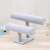 Styling Jewelry Display Stand Portable Velvet Bracelet Bangle T-Bar Headrope Rack Watch Ornaments Organizer 1/2/3-Tier