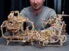 UGEARS Трехъярусный подъемник Marble Run 3D деревянная головоломка для взрослых 3D гравитационный лабиринт Механический 3D-модель kit 3D деревянная модель kit Образовательная модель Сделай сам - - -
