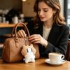 Soft Fluffy Cat Plush Doll Keyring Exquisite Design Kitten Plush Keychain  Office Decor