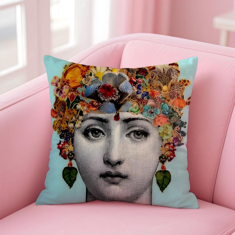 Minimal Abstract Women Simple Anime Art Cushion Cover Pillow Case Soft Skin Friendly Fabric Concealed Zipper