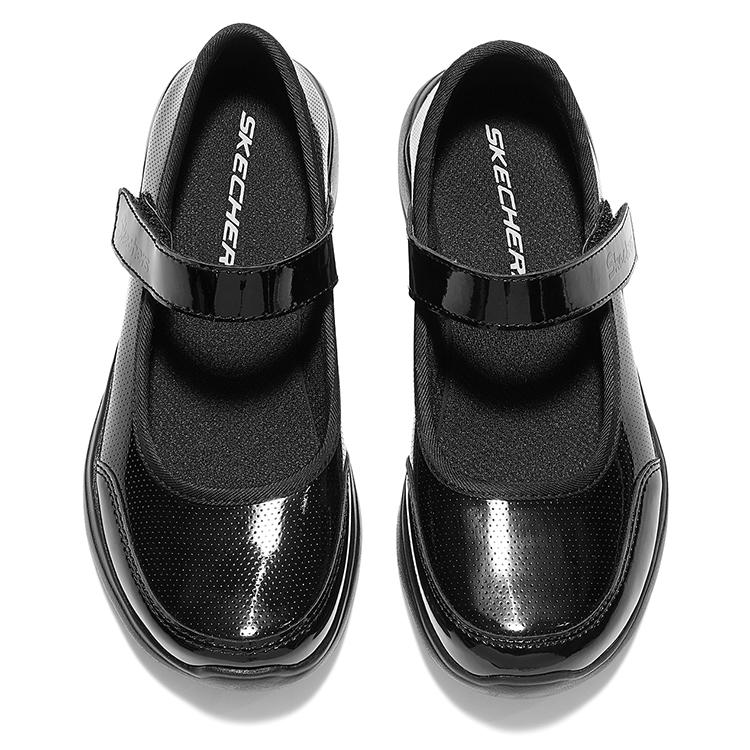 Skechers Детские Microstrides Старой школы Удобные Нескользящие Прочные Низкие Детские Кожаные Ботинки Детская обувь Черный 302637L-BBK