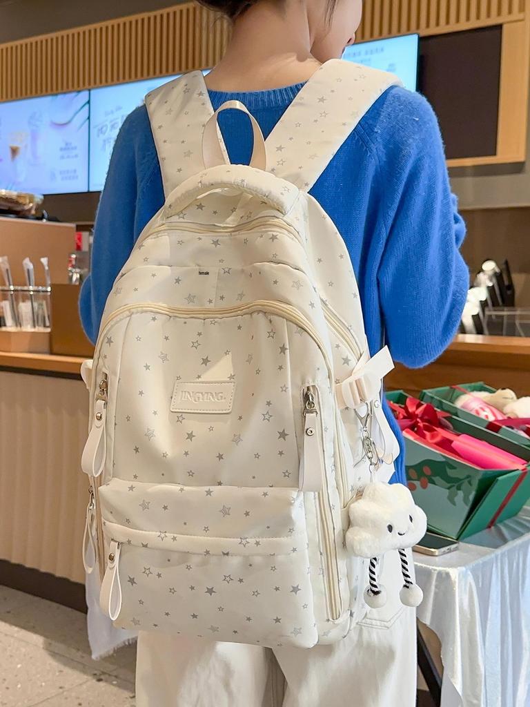 Mori Style Cute Star Backpack: High-End, Lightweight, Large Capacity for Middle School Students