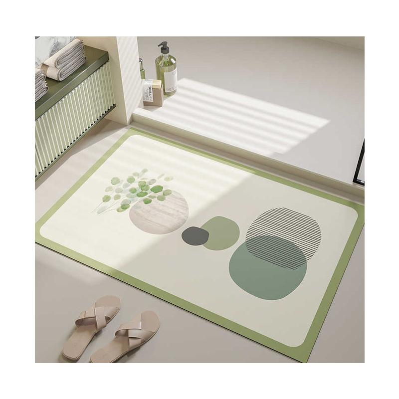 Nordic Floor Mat Toilet Water Absorption Quick Drying Easy To Take Care Of Foot Mat Household Non-Slip And Dirt-Resistant Bathroom Floor Mat
