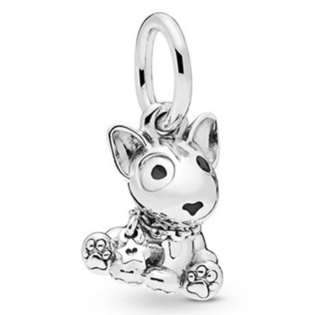 Silver Animal Cat Panda Rabbit Rabbit Lion Owl Unicorn Horse Jewelry Pendant Bracelet DIY Fit Original Bracelet