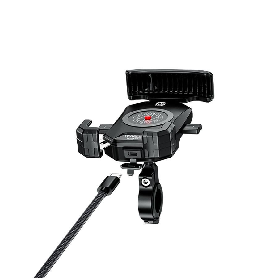 Motorcycle 360° Rotation Phone Holder QC 3.0 USB Quick Charger Wireless Charger