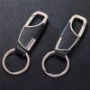 Luxury Leather Men Keychain Black Clasp Creative DIY Keyring Holder Car Key Chain For Men Jewelry Gift