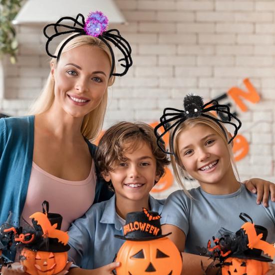 Хэллоуин мишура повязка на голову в виде паука забавная жуткая прическа украшение фестиваль призраков вечеринка длинноногий паук повязка для волос аксессуары для волос реквизит для вечеринки