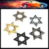 Универсальная 3D металлическая наклейка на автомобиль Звезда Давида гексаграмма Эмблема Израиль Моген Давид Значок для украшения кузова автомобиля, окна, наклейка, аксессуары