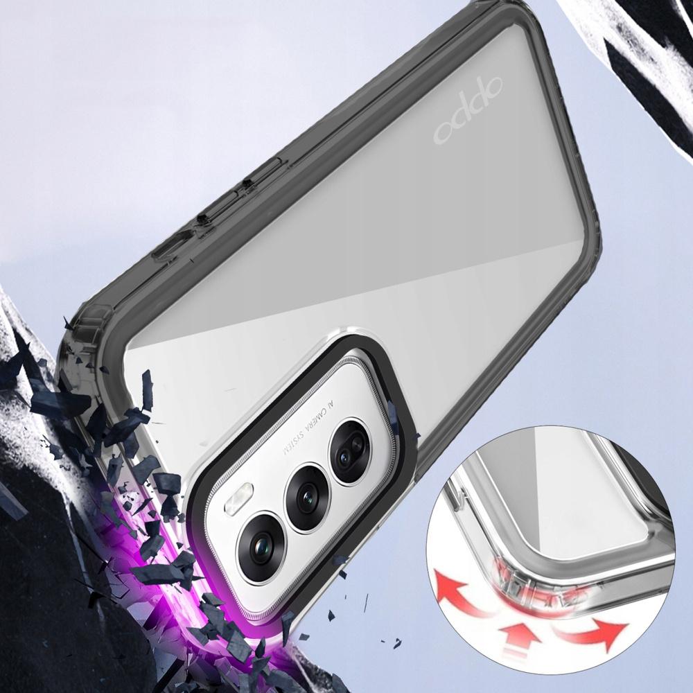 Oppo A80 Fusion Hybrid Case, Transparent/Black
