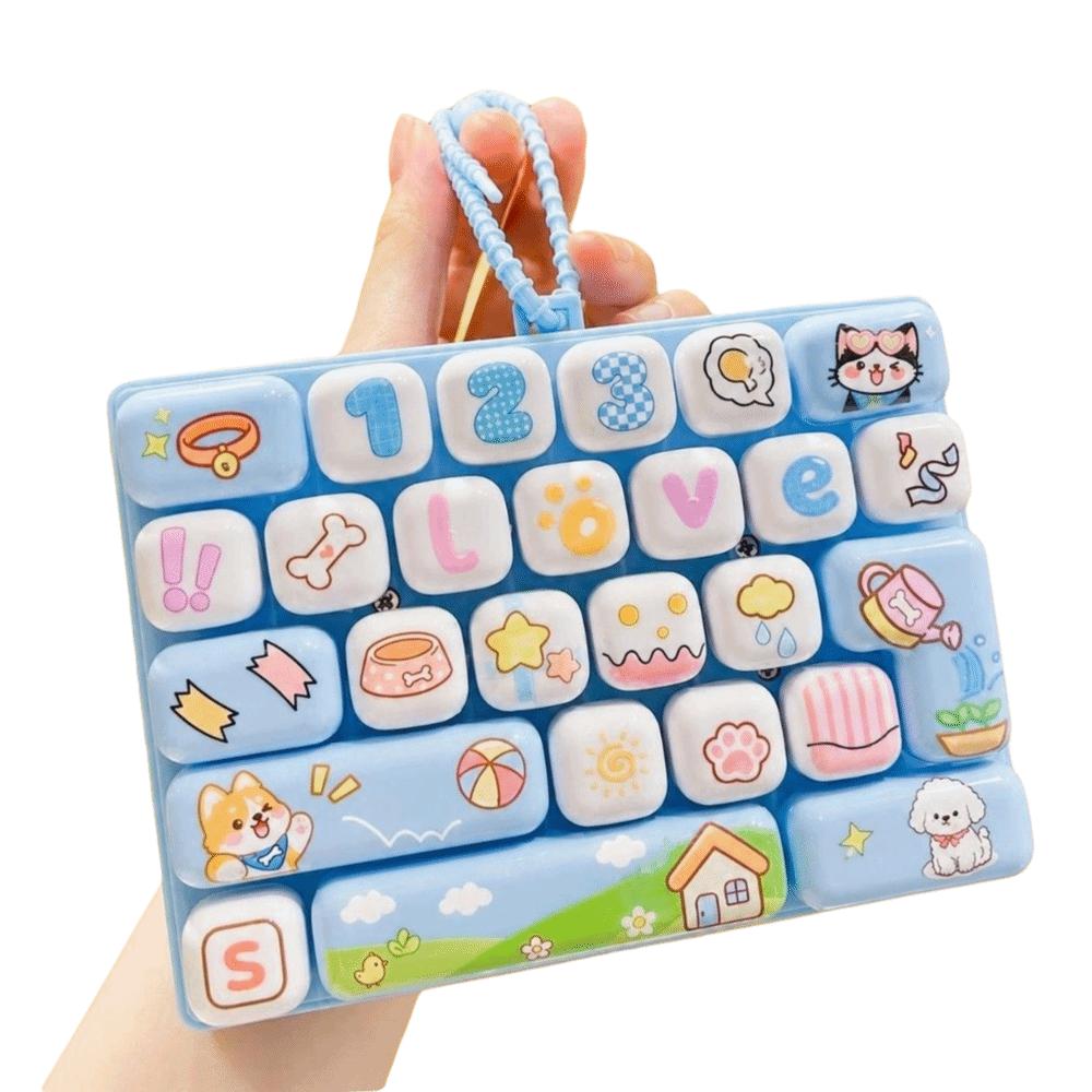 Cartoon Mechanical Keyboard Toy Hanging Keycap Clicker Toy Cute Bag Pendant Bag Charm