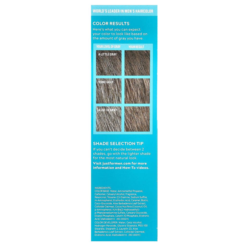 JUST FOR MEN Для усов и бороды, Кисть с цветным гелем, M-30 светло-коричневый, 1 многофункциональный набор