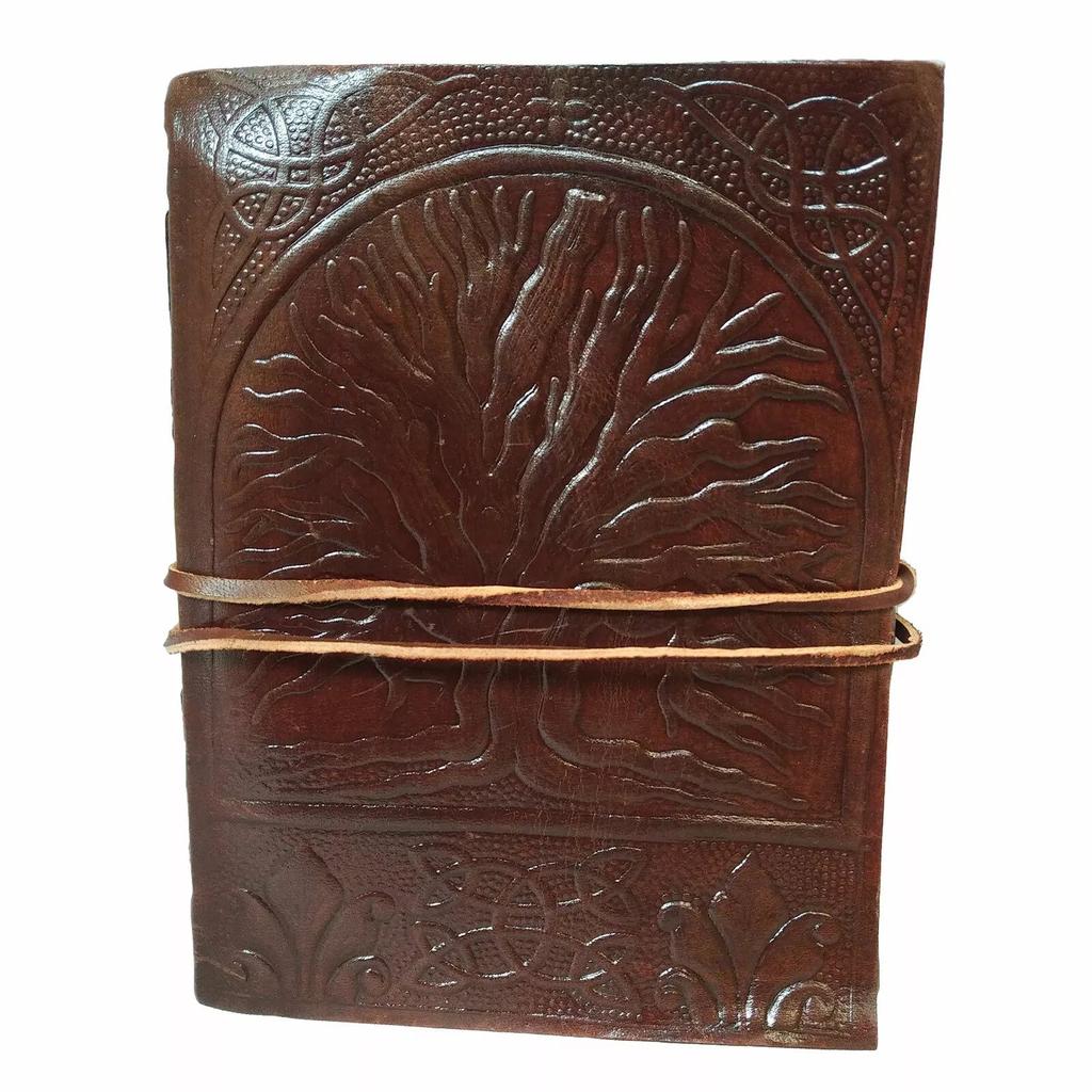 Celtic Tree of Life Book of Shadows Blank Notebook Leather Journal Wicca Diary