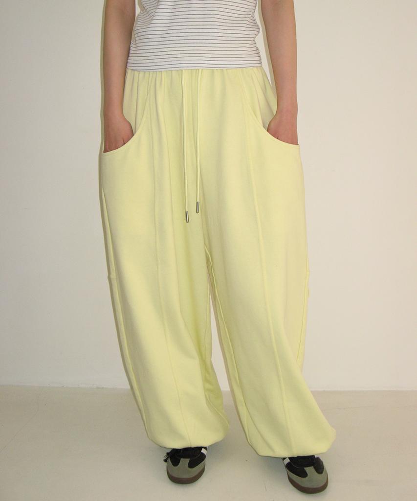 RONRON Mini Heart Balloon Jogger Pants Lemon