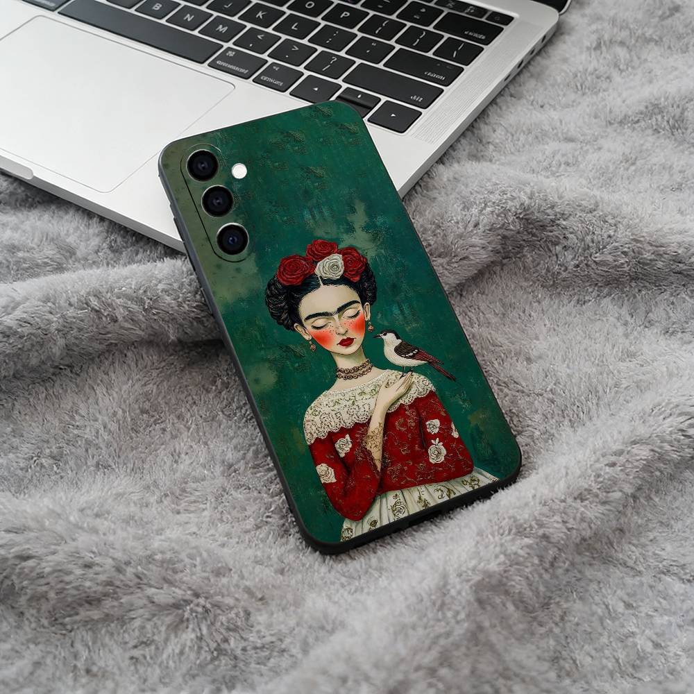 Черный мягкий силиконовый чехол для телефона A-Artist F-Frida K-Kahlos для Samsung Galaxy A73, A71, A72, A70, A53, A52, A51