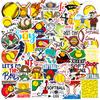 50 Yellow Baseball Stickers Shein Waterproof Cartoon Sports Ball Skateboard Softball Sticker Batch