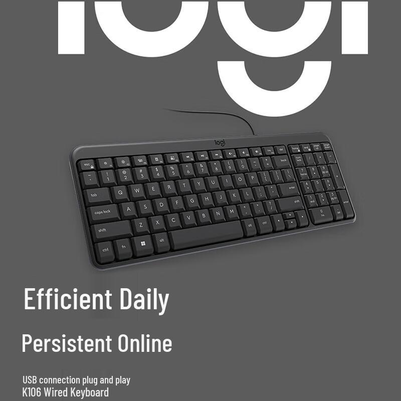 Logitech Проводная офисная клавиатура K106