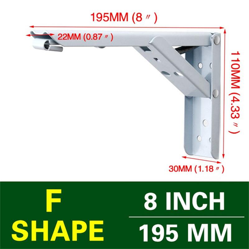 8/10/12/14Inch Adjustable Wall Mounted Triangle Folding Angle Bracket Bench Table Shelf Bracket Furniture Heavy Support Hardware