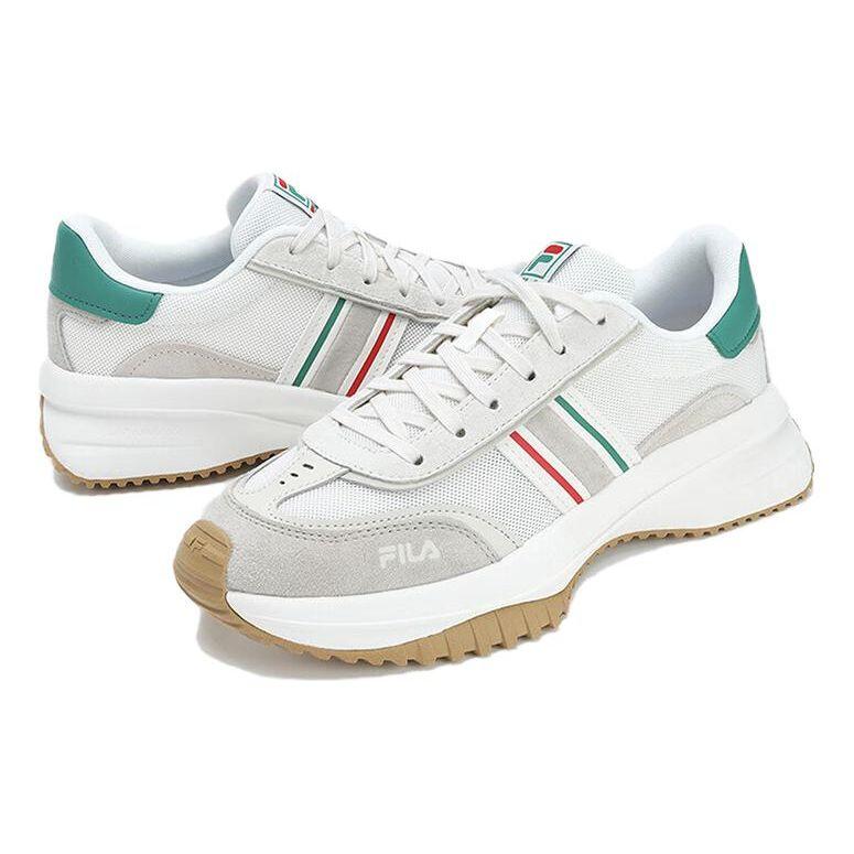 Fila Bora Fabric Synthetic Leather Comfortable Versatile Retro Sports Low-Top Lifestyle Casual Shoes Women Sneaker White Gray F12W322103FWM