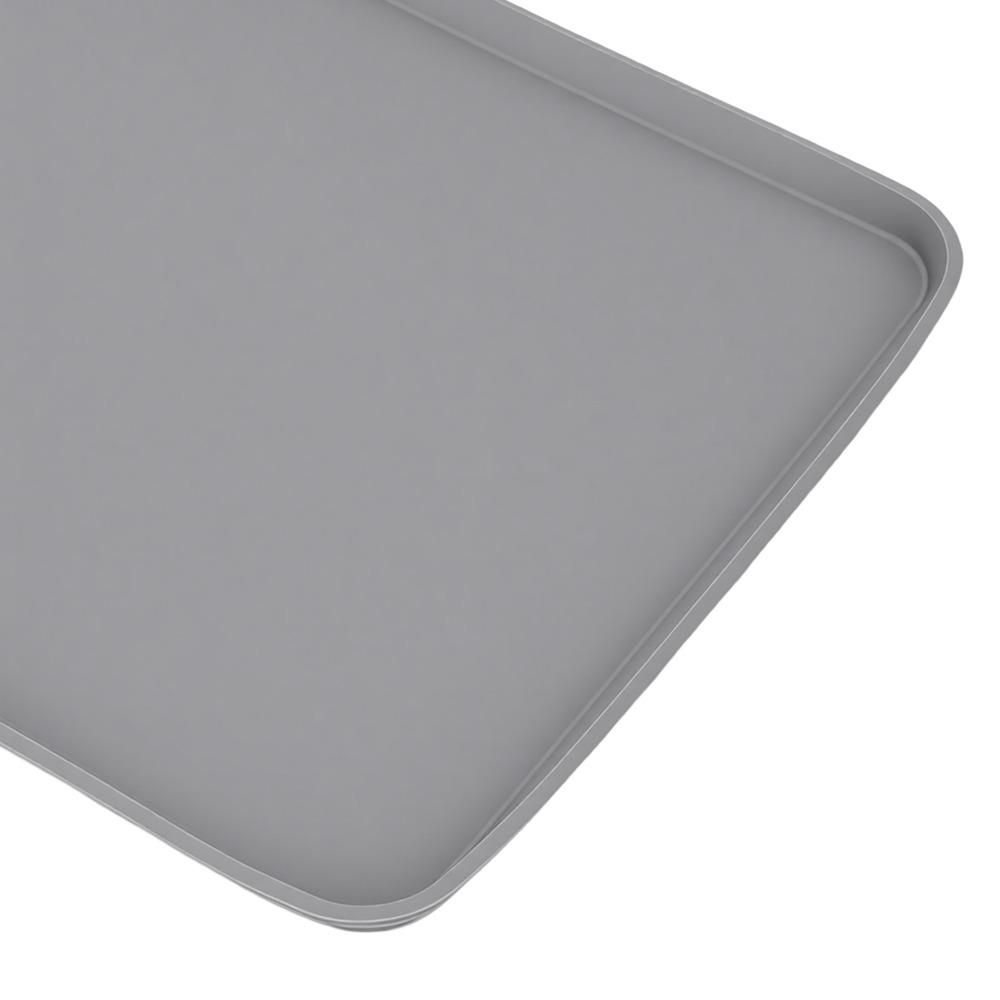 Raised Edges Silicone Coffee Mat Light Gray Coffee Maker Mat Under Espresso Machine