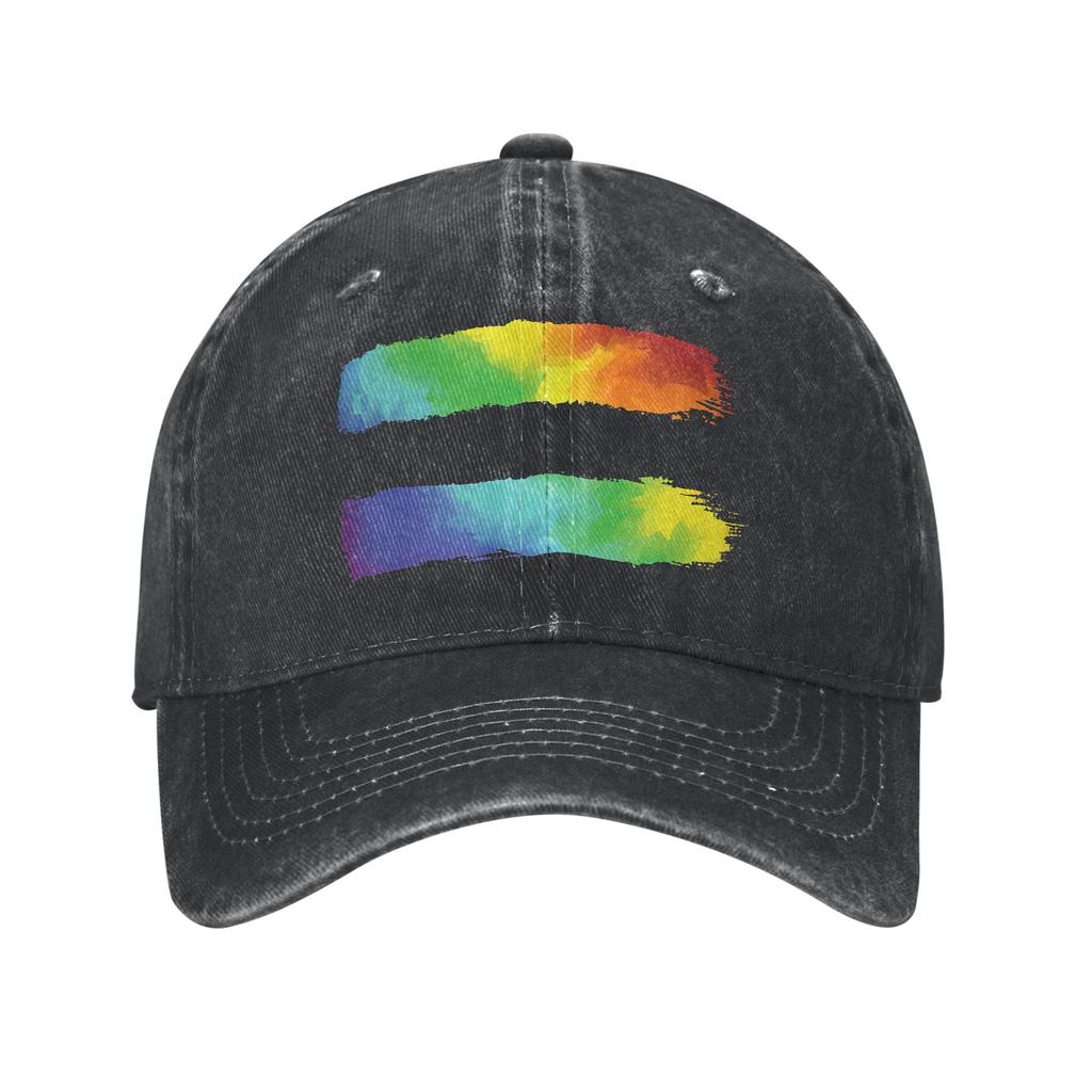 Equality LGBT Pride Awareness for Gay Baseball Cap Unisex Women Distressed Denim Washed Snapback Hat Outdoor Adjustable Caps Hat