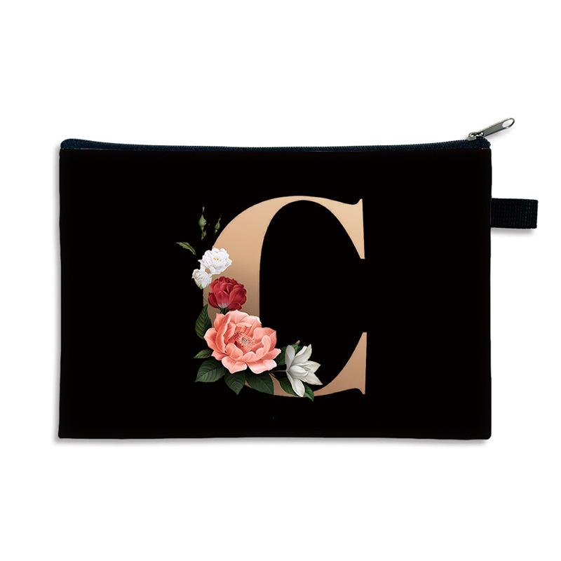 Креативный мешочек для мелочи с принтом 26 букв, парусиновый полиэстер, на молнии, маленькая сумка, многофункциональный кошелек для переноски