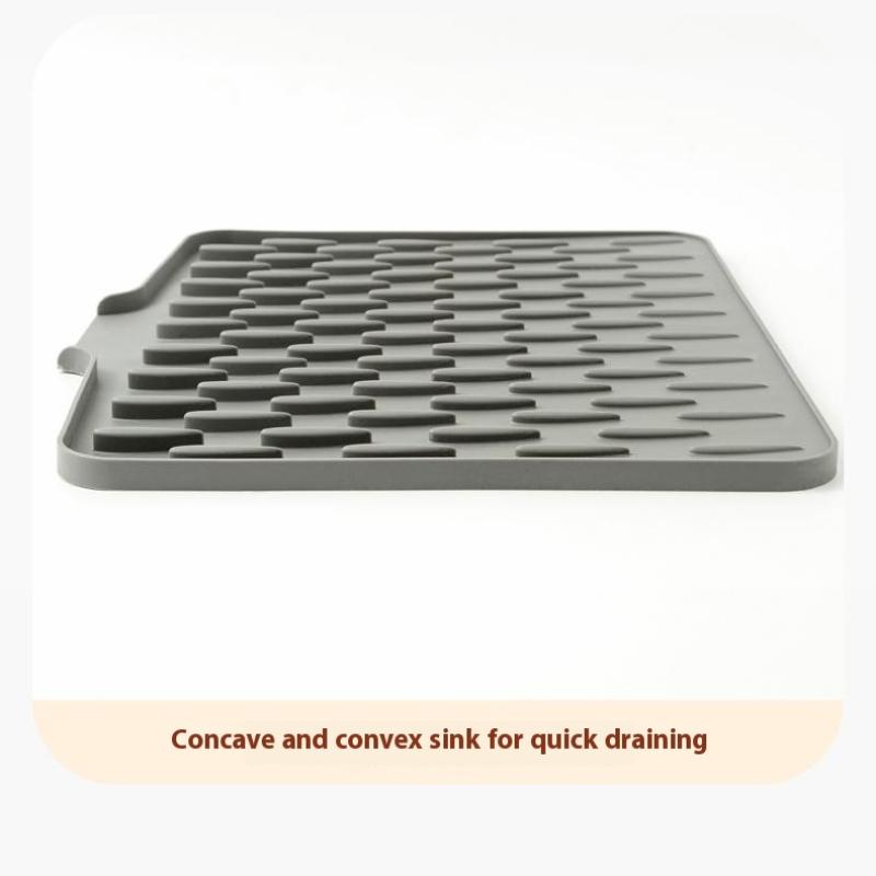 1 шт. Силиконовый коврик для сушки посуды, коврик для сушки кастрюль и тарелок для кухонной посуды, нескользящие коврики, подставка против ожогов, кухонная утварь
