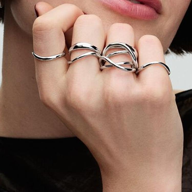 Pandora Organic Shape Infinite Design Ring Women rings Silver 193318C00