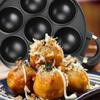 Aluminum 7-Hole Cake Cooking Pan Anti-scald Handle Cake Ball Plate Grill Pan Takoyaki Maker  Scones