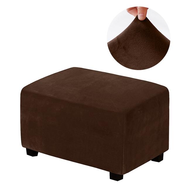 2 Sizes Footstool Cover Elastic Footstool Cover Flexible Furniture Protection Removable Footstool Cover Home